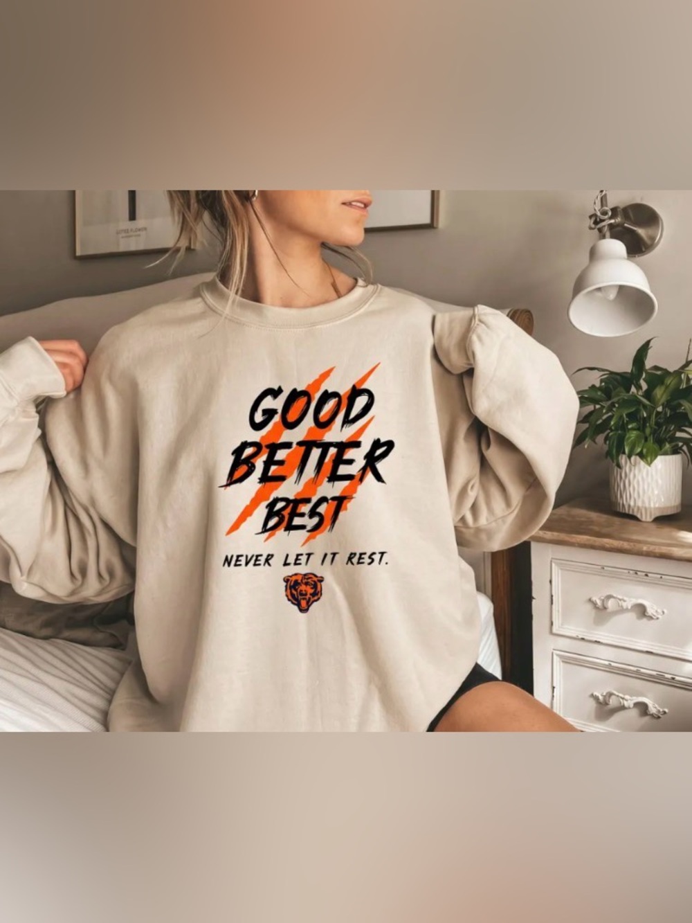Chicago Bears Good Better Sweatshirt, Vintage Football Game Day Crewneck